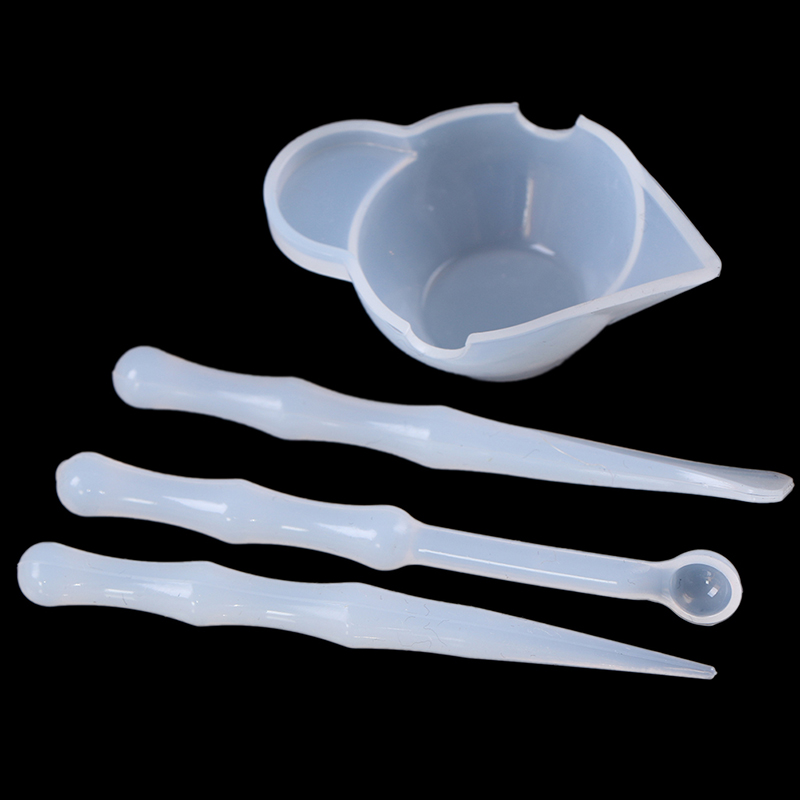 Mixing Cup Silicone - ชุดแม่พิมพ์ซิลิโคนสำหรับผสมเรซินอีพ็อกซี่ 1 ชุด อุปกรณ์ทำเครื่องประดับ DIY งานฝีมือทำมือ