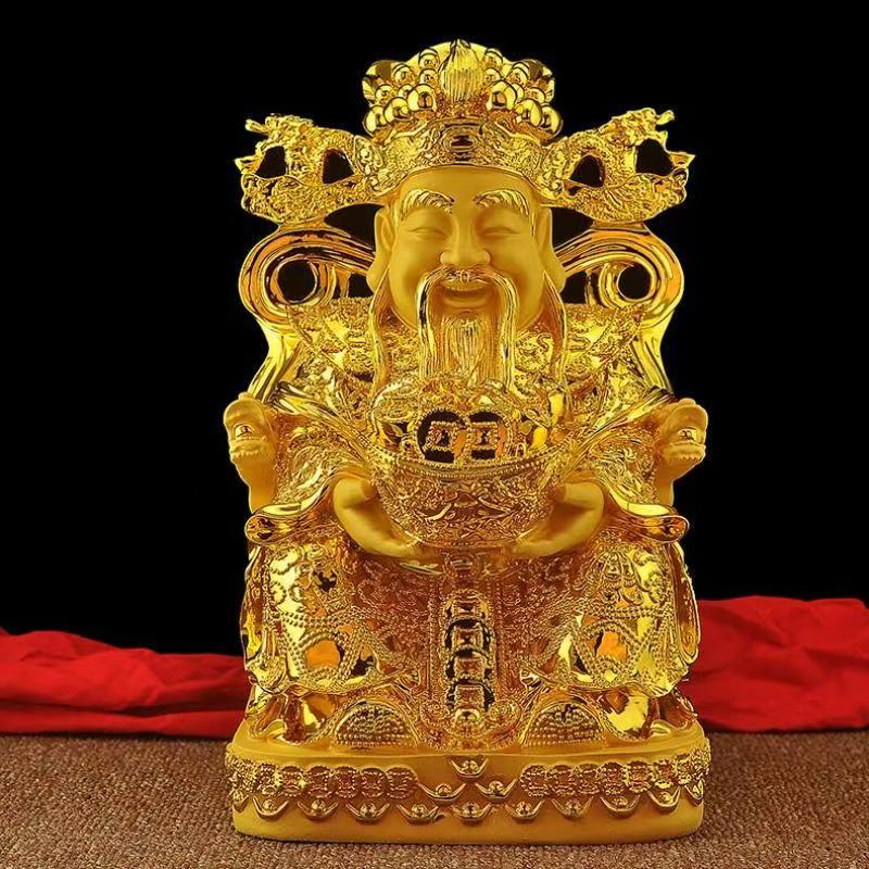 Crafting Resin - เฟิงสุ่ย รูปปั้นเทพเจ้าแห่งโชคลาภ ทำจากเรซิ่น ตกแต่งบ้าน ประดับทางเข้า ห้องนั่งเล่น