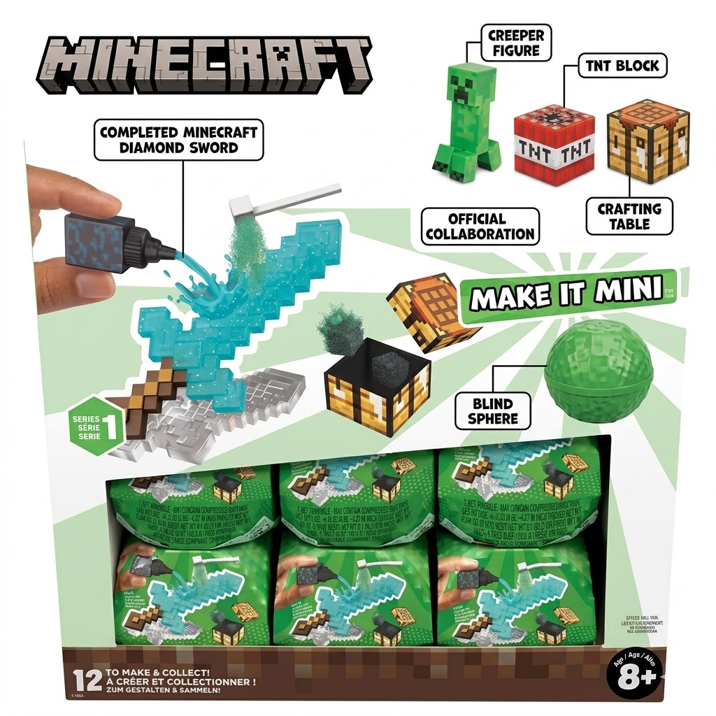 Resin Craft Minecraft - ชุดงานฝีมือเรซิ่น DIY ลูกบอลปริศนา MGA Miniverse Minecraft
