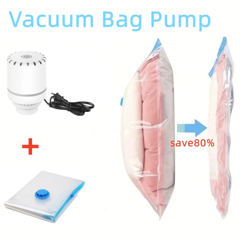 Vacuum Chamber Small - พับถุงบีบอัดปั๊มไฟฟ้าถุงสูญญากาศท่องเที่ยวปั๊มมินิเครื่องซีลสูญญากาศ Space Saver สําหรับเสื้อผ้า Organizer