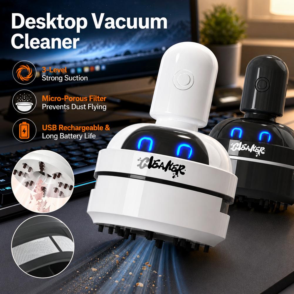 Vacuum Chamber Small - เครื่องดูดฝุ่นแบบตั้งโต๊ะขนาดเล็กแบบชาร์จไฟได้ เครื่องทำความสะอาดเศษยาง เครื่องทำความสะอาดคีย์บอร์ด เครื่องดูดฝุ่นอัตโนมัติแบบพกพา