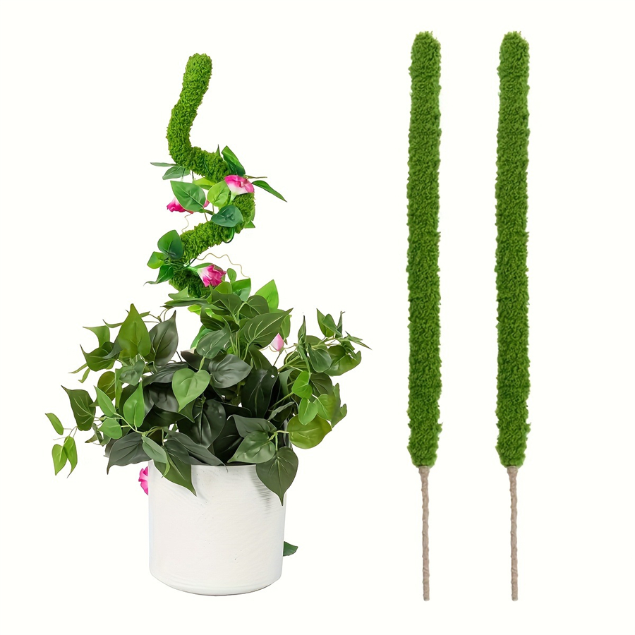 Terrarium Moss Art - แท่งมอสส์เทียมแบบยืดหยุ่น 1 ชิ้น, เสาสำหรับมอสส์, แท่งมอสส์สำหรับพืชเลื้อย, แท่งรองรับสำหรับทำสวน