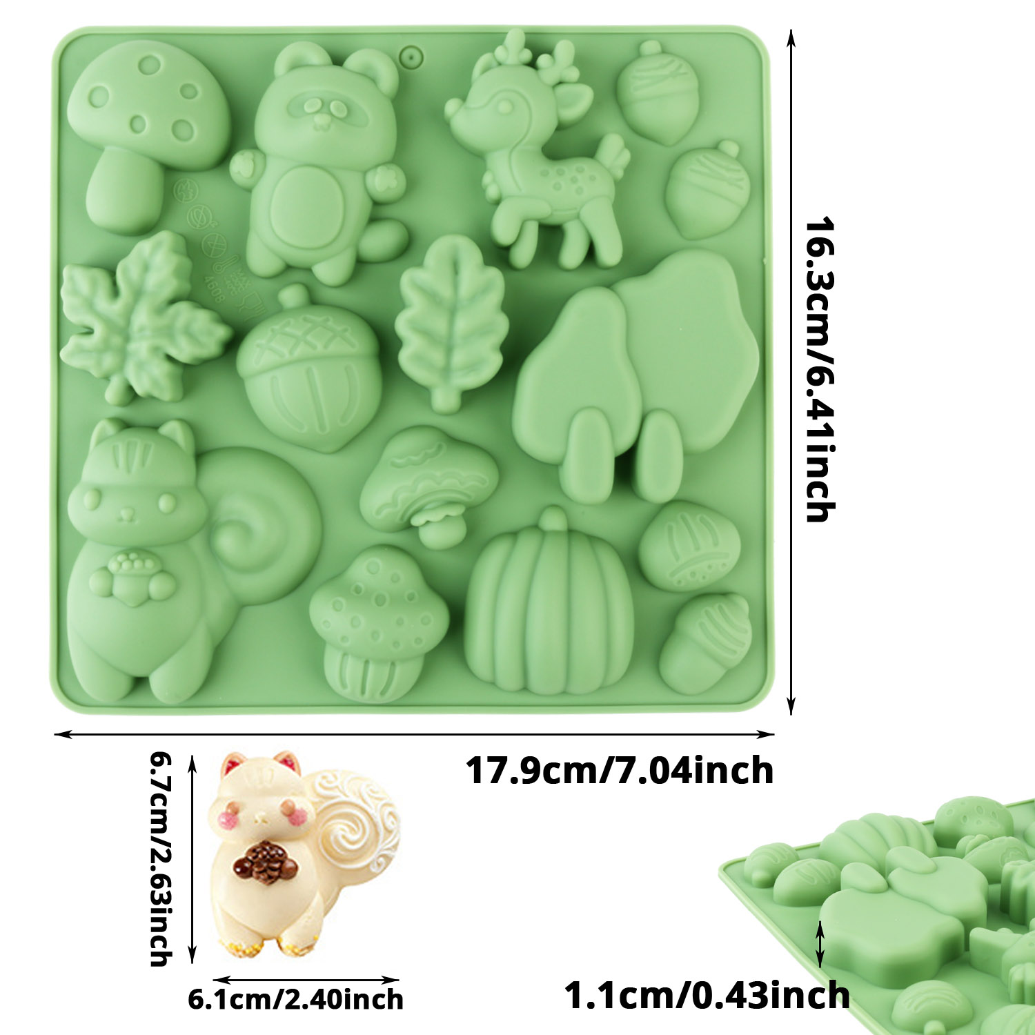 แม่พิมพ์เค้กซิลิโคนรูปสัตว์ 1  - Resin Craft Supplies บทวิจารณ์และราคา